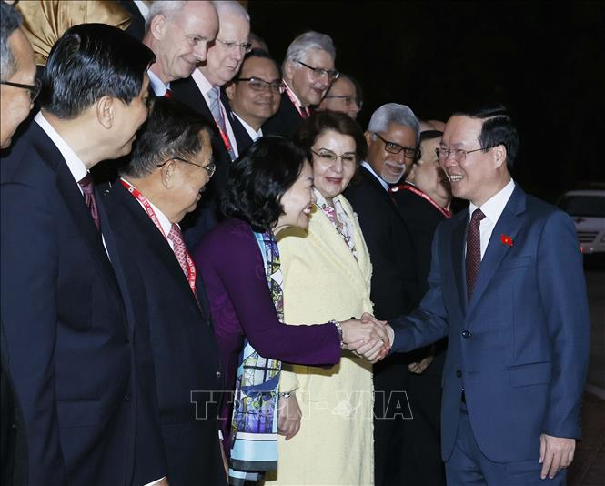 Chủ tịch nước Võ Văn Thưởng tiếp đại biểu Phong trào Chữ thập đỏ và Trăng lưỡi liềm đỏ quốc tế